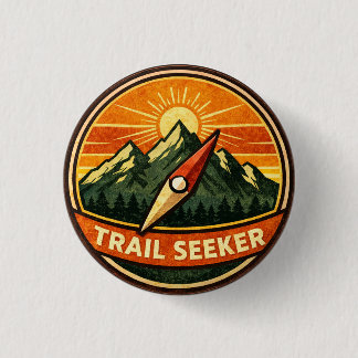 Trail Seeker Abzeichen | Outdoor-Abenteuer-Auszeic Button
