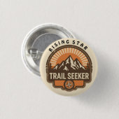 Trail Seeker Explorer Abzeichen | Kinder Outdoor A Button (Vorne & Hinten)