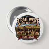 Trail West Outdoor Custer Drama Pin Button (Vorne & Hinten)