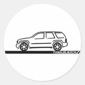 Trailblazer Black Truck Runder Aufkleber (Vorderseite)