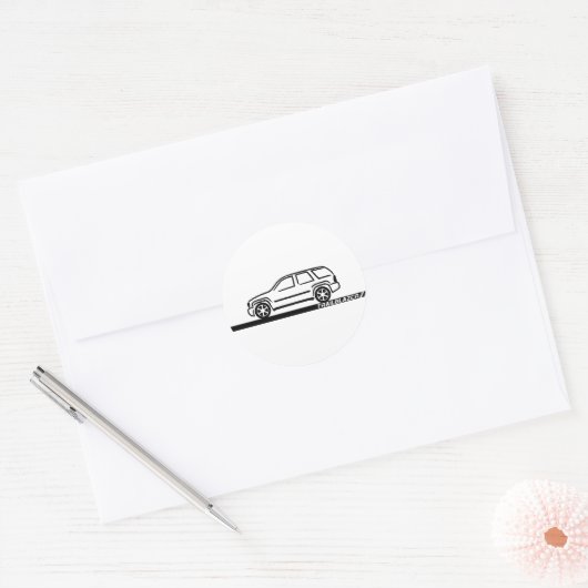 Trailblazer Black Truck Runder Aufkleber (Umschlag)