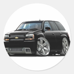 Trailblazer-schwarzer LKW Runder Aufkleber