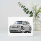 Trailblazer White Truck Postkarte (Stehend Vorderseite)