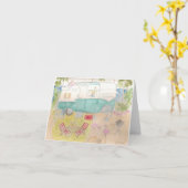 Trailer Art - Shasta Beach Camp Karte (Gelbe Blume)