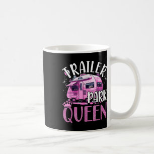 Trailer-Park-Königin Lustiges Camping Rosa Trailer Kaffeetasse