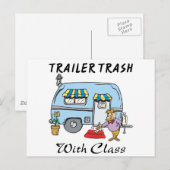 Trailer Park Müll mit Klasse Postkarte (Vorne/Hinten)