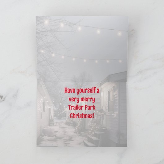 Trailer Park Weihnachtskarte Dankeskarte (Innenseite)