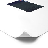 Trailer Silver RV & Night Extra Large Print Poster (Ecke)