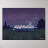 Trailer Silver RV & Night Sky Poster (Vorne)