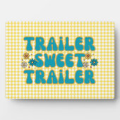 Trailer Sweet Trailer Gelb Harlequin Tabletop Fotoplatte (Vorderseite)