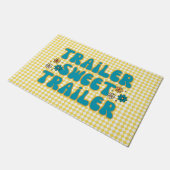 Trailer Sweet Trailer Gelbes Harlequin Fußmatte (Schrägansicht)
