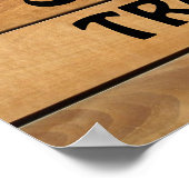 TRAILER SWEET TRAILER RUSTISCHES HOLZSIGN POSTER (Ecke)