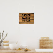 TRAILER SWEET TRAILER RUSTISCHES HOLZSIGN POSTER (Küche)
