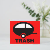 Trailer Trash ~ RV Travel Camping Postkarte (Stehend Vorderseite)