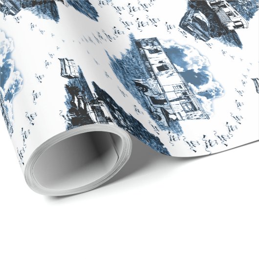 Trailer Trash Toile Geschenkpapier (Rolleneckpunkt)