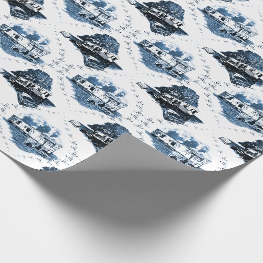 Trailer Trash Toile Geschenkpapier (Ecke)