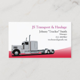 Trailer Truck Haute Red Business Card Visitenkarte