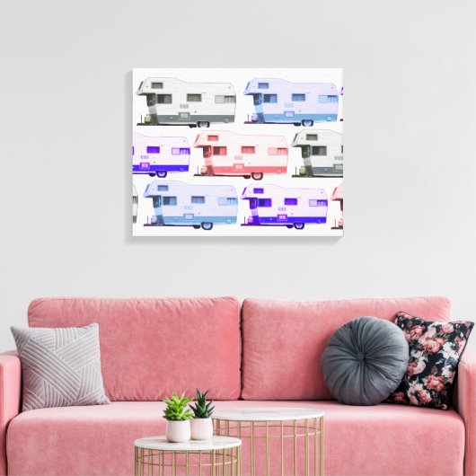 Trailer Vintag Leinwanddruck (Insitu (Wohnzimmer))