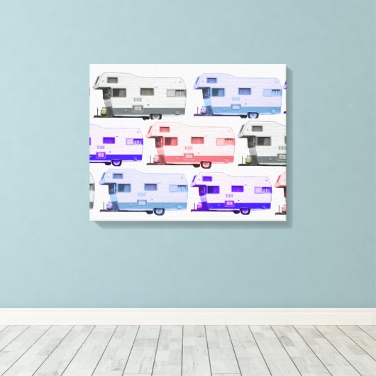 Trailer Vintag Leinwanddruck (Insitu (Holzboden))