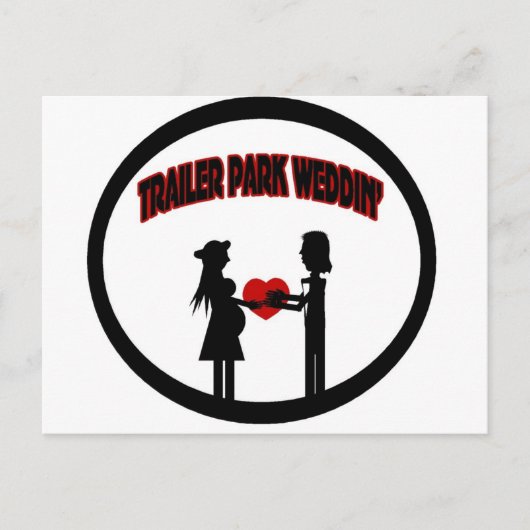 Trailerhochzeit Postkarte (Vorderseite)