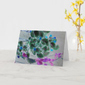 "Trailing Blume" digital bearbeitet blau & Lila Karte (Gelbe Blume)