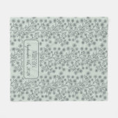 Trailing Blumenname Geburtsdatum Grün Baby Fleecedecke (Vorderseite (Horizontal))