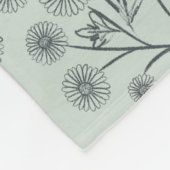 Trailing Blumenname Geburtsdatum Grün Baby Fleecedecke (Ecke)