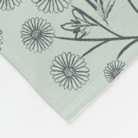 Trailing Blumenname Geburtsdatum Grün Baby Fleecedecke (Ecke)