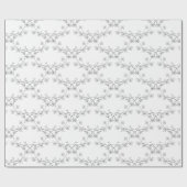 Trailing Botanisches Muster Schwarz-weiße Geschenk Geschenkpapier (Flach)