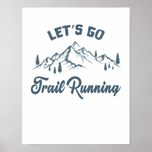 Traillauf Let's Go Trail Laufen Poster (Vorne)