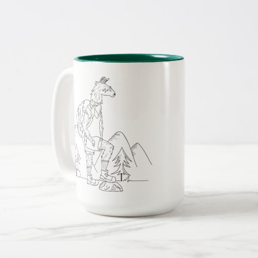 Trailpaca Hinterglühende Kaffee-Tasse Zweifarbige Tasse (Vorderseite Links)