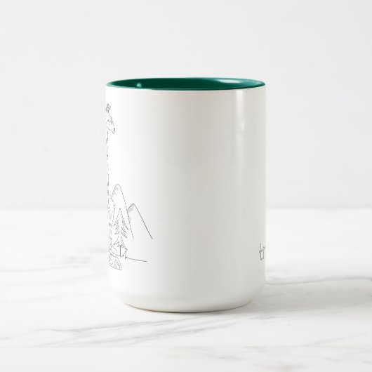 Trailpaca Hinterglühende Kaffee-Tasse Zweifarbige Tasse (Mittel)