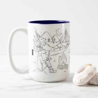 Trailpaca Stary Nachtlager-Empfindungen Zweifarbige Tasse