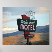 Trails End Motel Sign, Wyoming Poster (Vorne)
