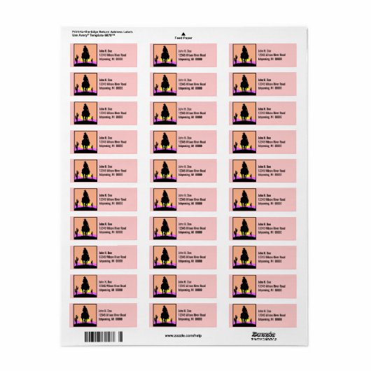 Trails end style address LABEL ~EZ2 Change Info (Vorne)