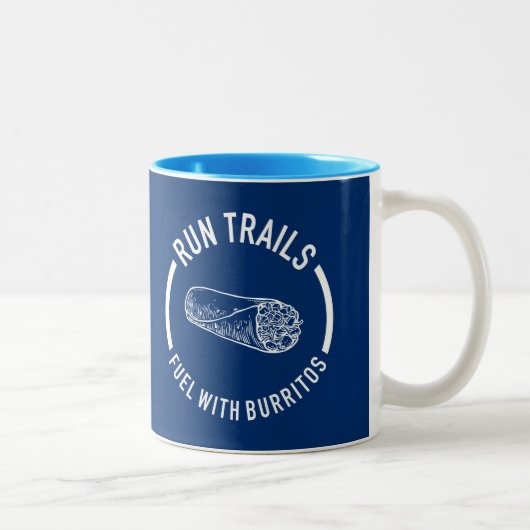 Trails laufen, mit Burritos beleben Zweifarbige Tasse (Rechts)