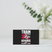Train, als ob Ihr Leben davon abhängt, weil es tut Visitenkarte (Stehend Vorderseite)