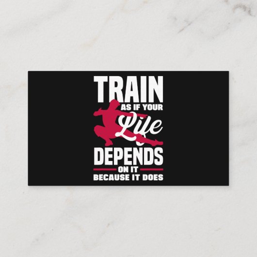 Train, als ob Ihr Leben davon abhängt, weil es tut Visitenkarte (Rückseite)