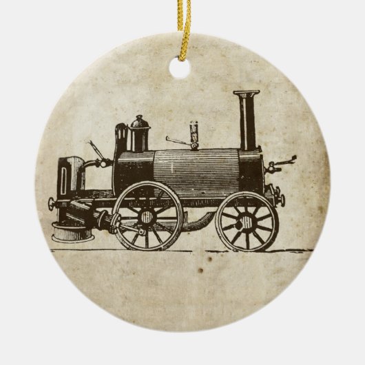 Train Antique Toy Steam Train Motor Keramikornament (Vorne)