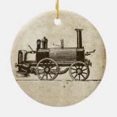 Train Antique Toy Steam Train Motor Keramikornament (Hinten)