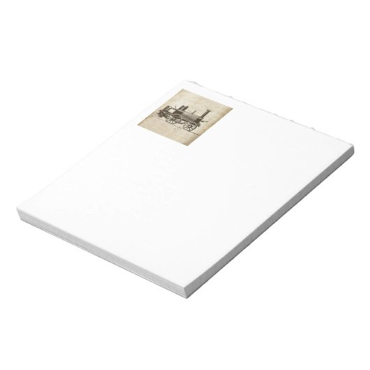 Train Antique Toy Steam Train Motor Notizblock (Rotiert)