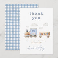 Train Baby Shower Danke Karte