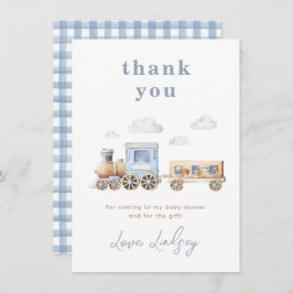 Train Baby Shower Danke Karte