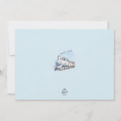 Train Birthday Foto Einladung Chugga Chugga Thema (Rückseite)