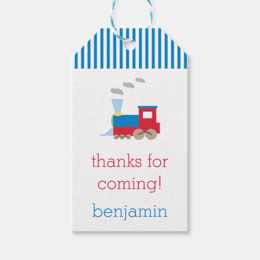 Train Birthday Gift Tag Geschenkanhänger (Vorderseite)