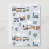 Train Birthday Invitation Editable Template- Train Einladung (Rückseite)