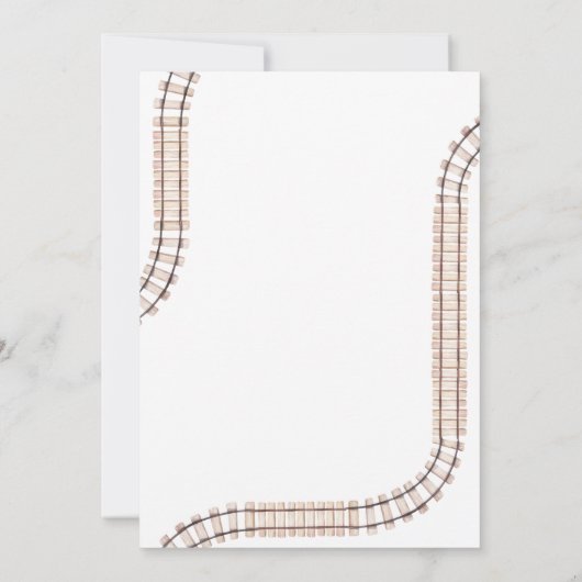 Train Birthday Invite Boy Chugga Choo Bahn Party Einladung (Rückseite)