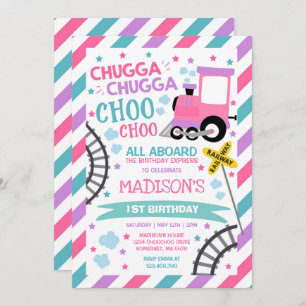 Train Birthday Invite Chugga Chugga Choo Choo Einladung