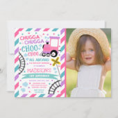 Train Birthday Invite Chugga Chugga Choo Choo Einladung (Vorderseite)
