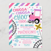 Train Birthday Invite Chugga Chugga Choo Choo Einladung (Vorne/Hinten)